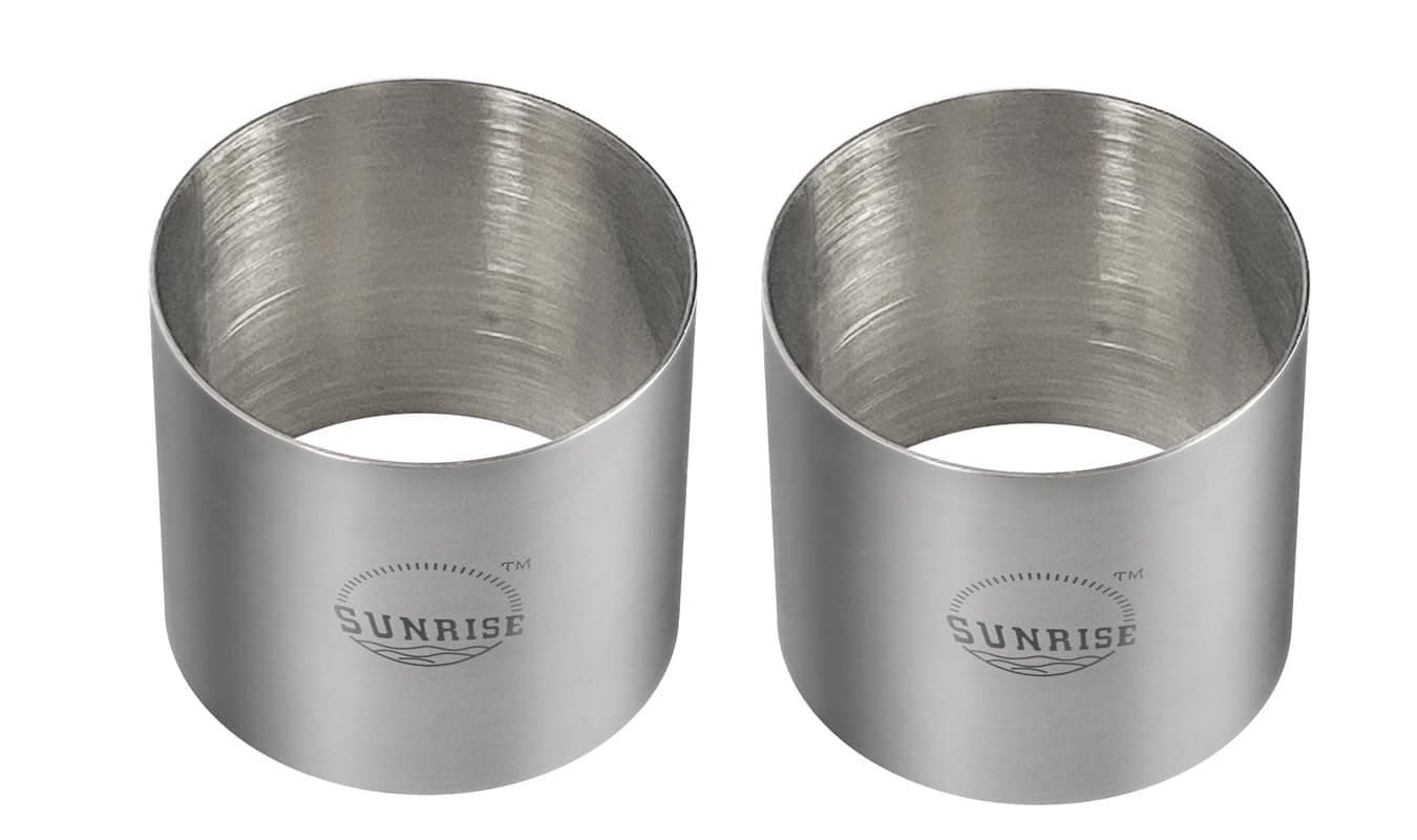 SUNRISE Kitchen Supply Plating Forms Stainless Steel Ring Mold Sets 3 X 275 2