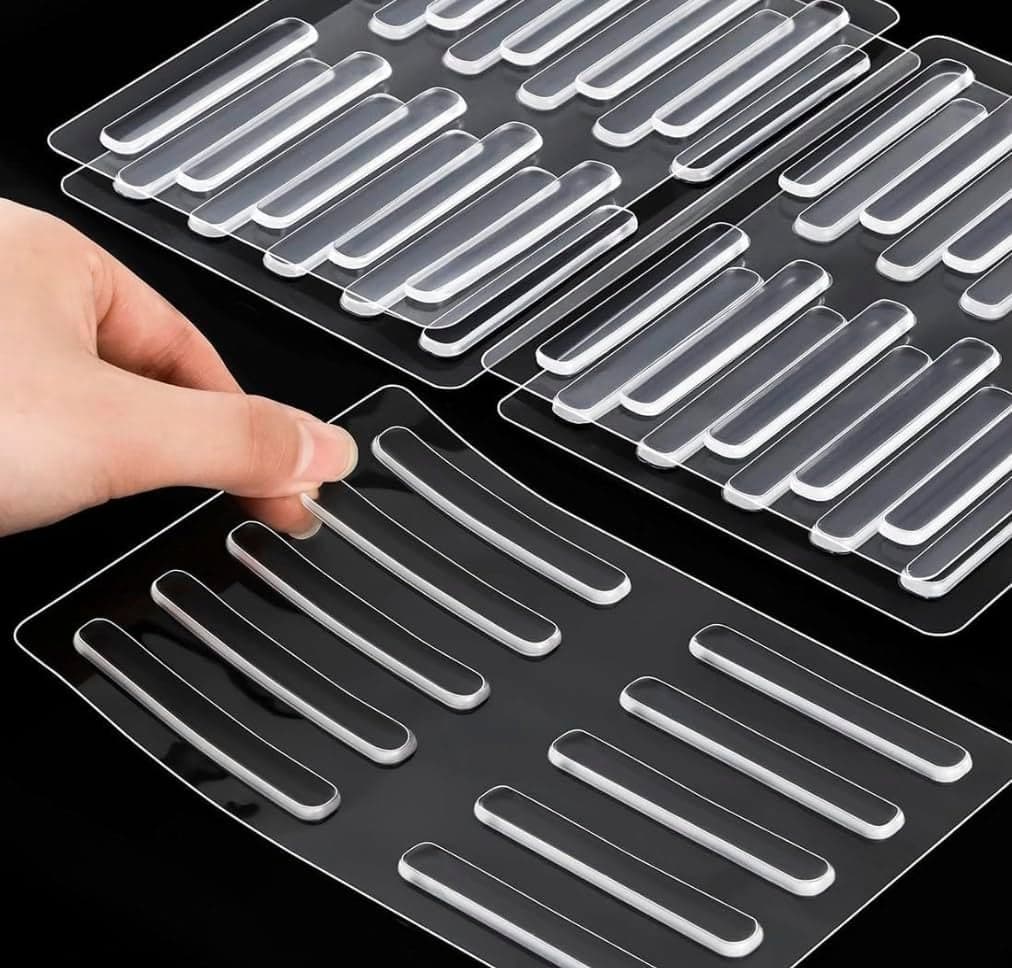 Orbica Wall Protector Rubber Stopper 10 Pcs Clear Round Door Knob Cover Self Adhesive Bumpers Guard from Doors Handle Stop Stick On Cabinet Furniture Corner Refrigerator Home Office Strips 10pcs