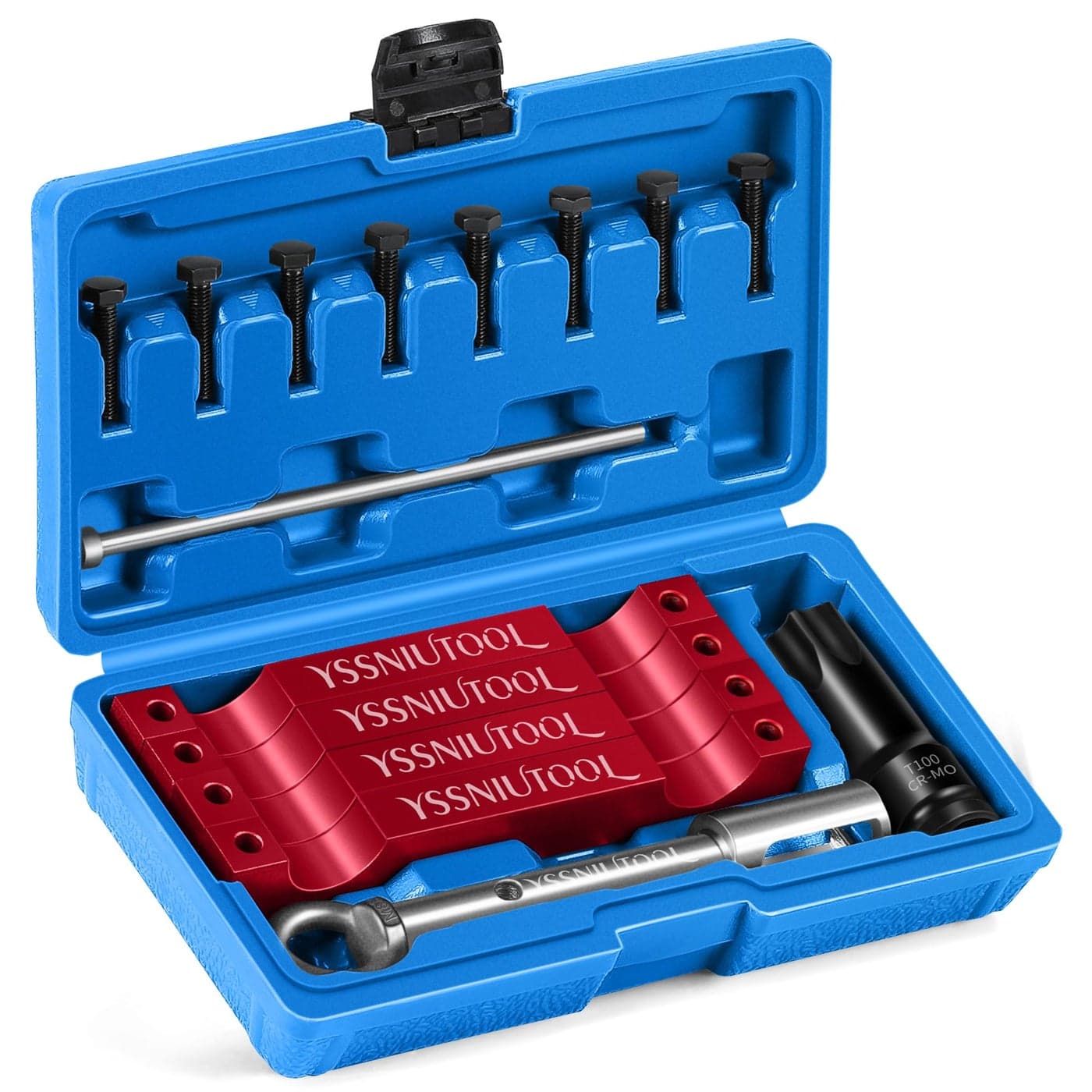 YSSNIUTOOL Engine Timing Tool Kit Compatible with Benz M157M276 M278 with T100 Rotary Rod Fixing ScrewFuel Injector Puller278589003300 276589014000