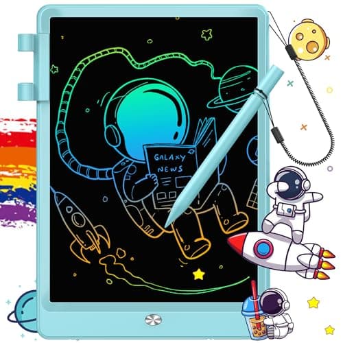 FLUESTON LCD Writing Tablet for Kids 10 Inch Doodle Board Colorful Drawing Pad for Toddler Educational Travel Toy Gifts for 38 Year Old Girls Boys Erase Lock Writing Board