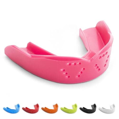 SISU 3D Mouthguard, Hot Pink - Pre-Formed, Easy Fit Protection for Lacrosse, Football, Hockey, Team Sports - Adult Fit - Remoldable Up to 20 Times - Works for Braces - Non Toxic