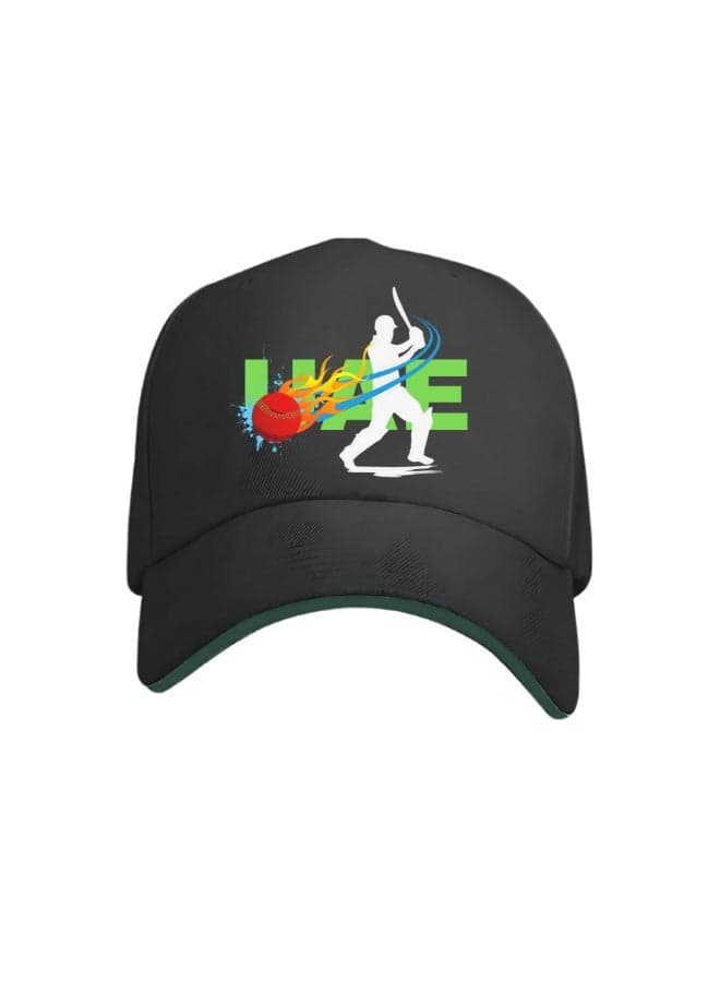 UAE Sports Cricket Cap – Adjustable Metal Buckle For Men – Lightweight And Breathable For Cricket Practice,Outdoor Activities,Sports Events And Casual Everyday Use