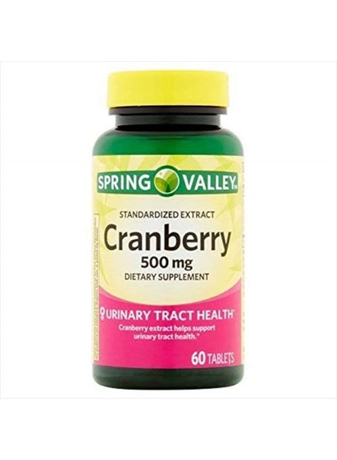 Cranberry 500 mg, Standardized Extract, 60 Tablets