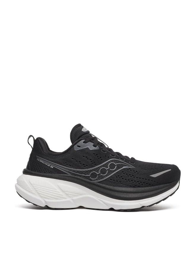 Saucony Womens Hurricane 25 Sneaker BlackWhite 115 Wide