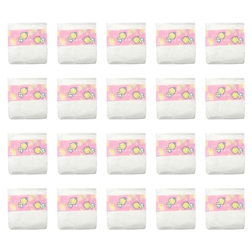 CHAREX Reborn Baby Doll Diapers 20 Pieces Pack Newborn Diapers Doll Accessories for 1824 Inch Reborn Dolls