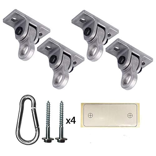 ABUSA Heavy Duty White Metal Color Swing Hangers Screws Bolts Included Over 5000 lb Capacity Playground Porch Yoga Seat Trapeze Wooden Sets Indoor Outdoor 4 Pack
