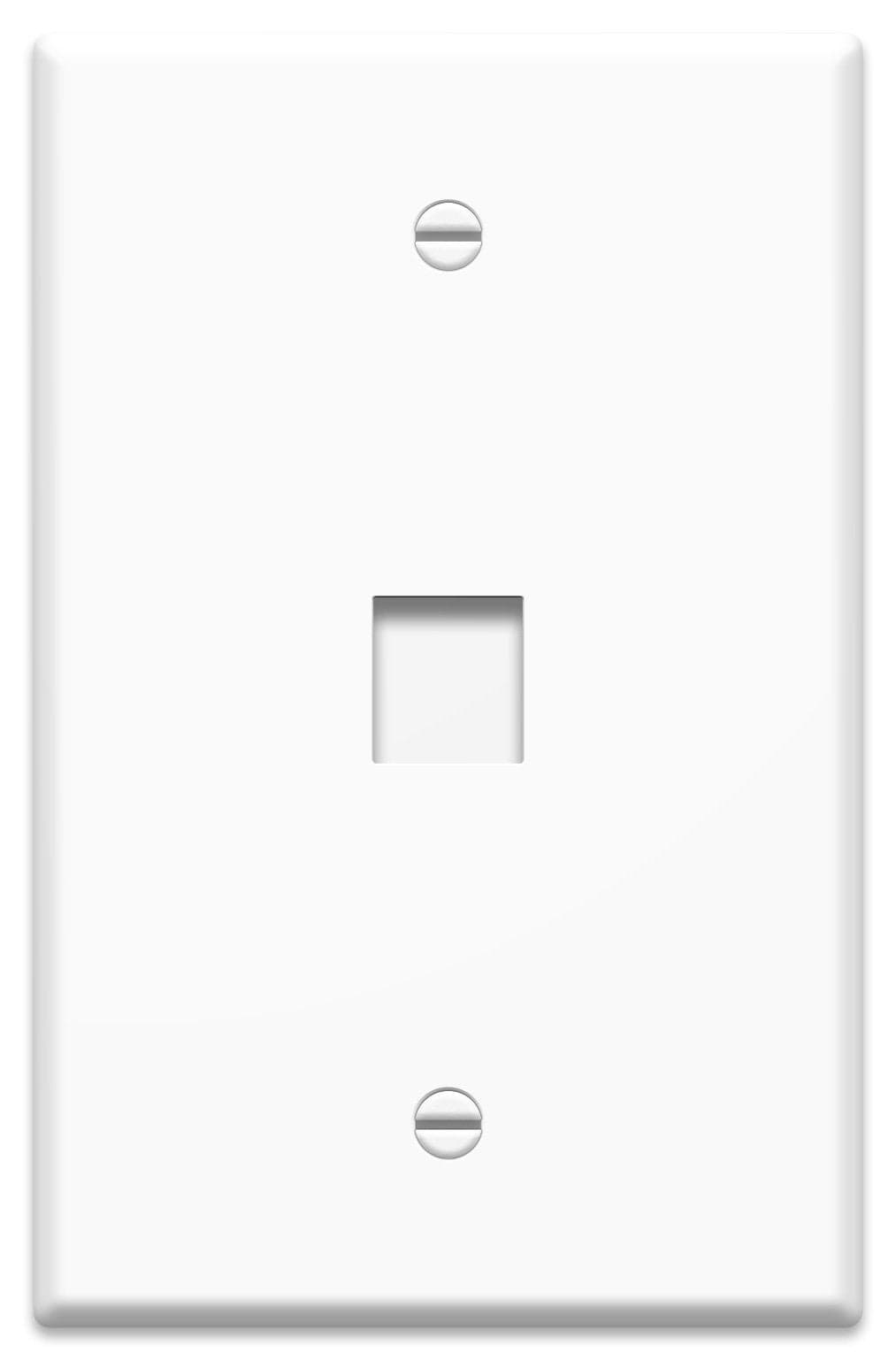 Legrand OnQ Oversized Wall Plate Single Gang Large Wall Plate 1 Port Wall Plate is 75IN Higher and Wider Than Standard Size Wallplates White 10 Count WP3301WH10
