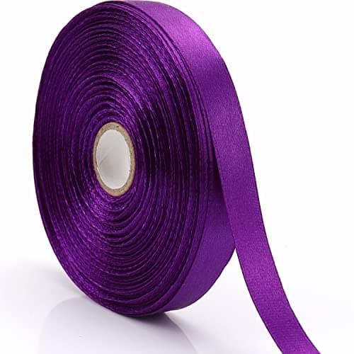 Nsilu Ribbon for Gift Wrapping 50 Yards Perfect Wedding Party Wreath Sewing DIY Hair Accessories Decoration Floral Hair Balloons Other Projects 12 inch Purple