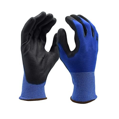 Robustt Nylon Nitrile Coated Industrial Safety Hand Gloves(Pack of 10) Anti-Cut | Cut Resistant | Heat Resistant | Industrial Use | for Finger and Hand Protection.
