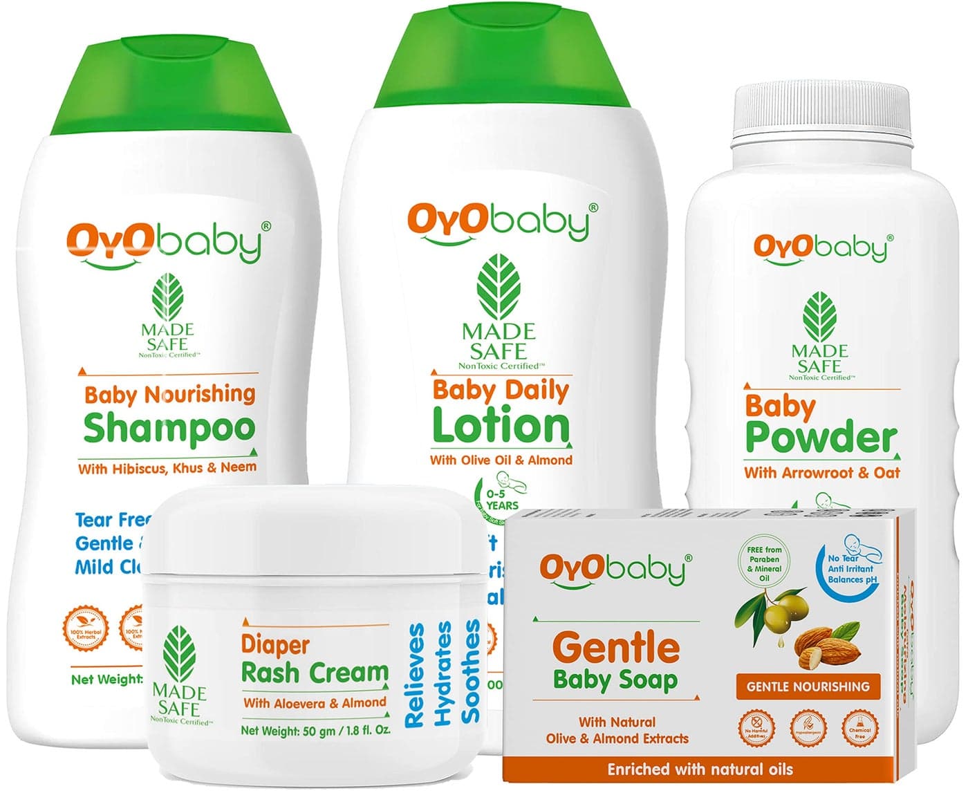 OYO BABY Baby Moments Baby Care Gift Pack | Essential Skincare & Haircare Products for Newborns | Perfect Baby Shower & New Parent Gift Set | Gift Set - Pack of 6
