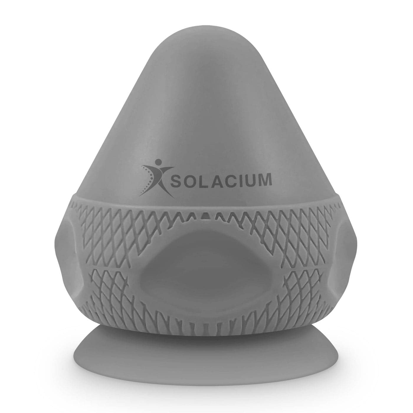 Solacium Mountable Massage Therapy Tool MultiSurface Suction Cup Wall Massage Tool for Sore Muscles Myofascial Release Stress Relief Trigger Point and Deep Tissue Massage Gray