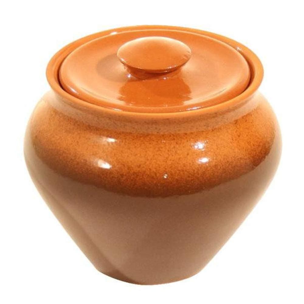 Stoneware Ramekin with Lid 2367 fl oz 05 L Clay Cooking Pot Earthenware with Lid
