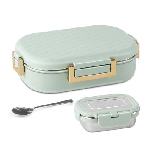 JAYPEE Lux PU Insulated Stainless Steel Lunch Box for School Kids|Airtight Leakproof Lunch Box for Kids Boys & Girls |Unique Design 100% Food Grade |Lunch Box for Office use,580 ml, Green
