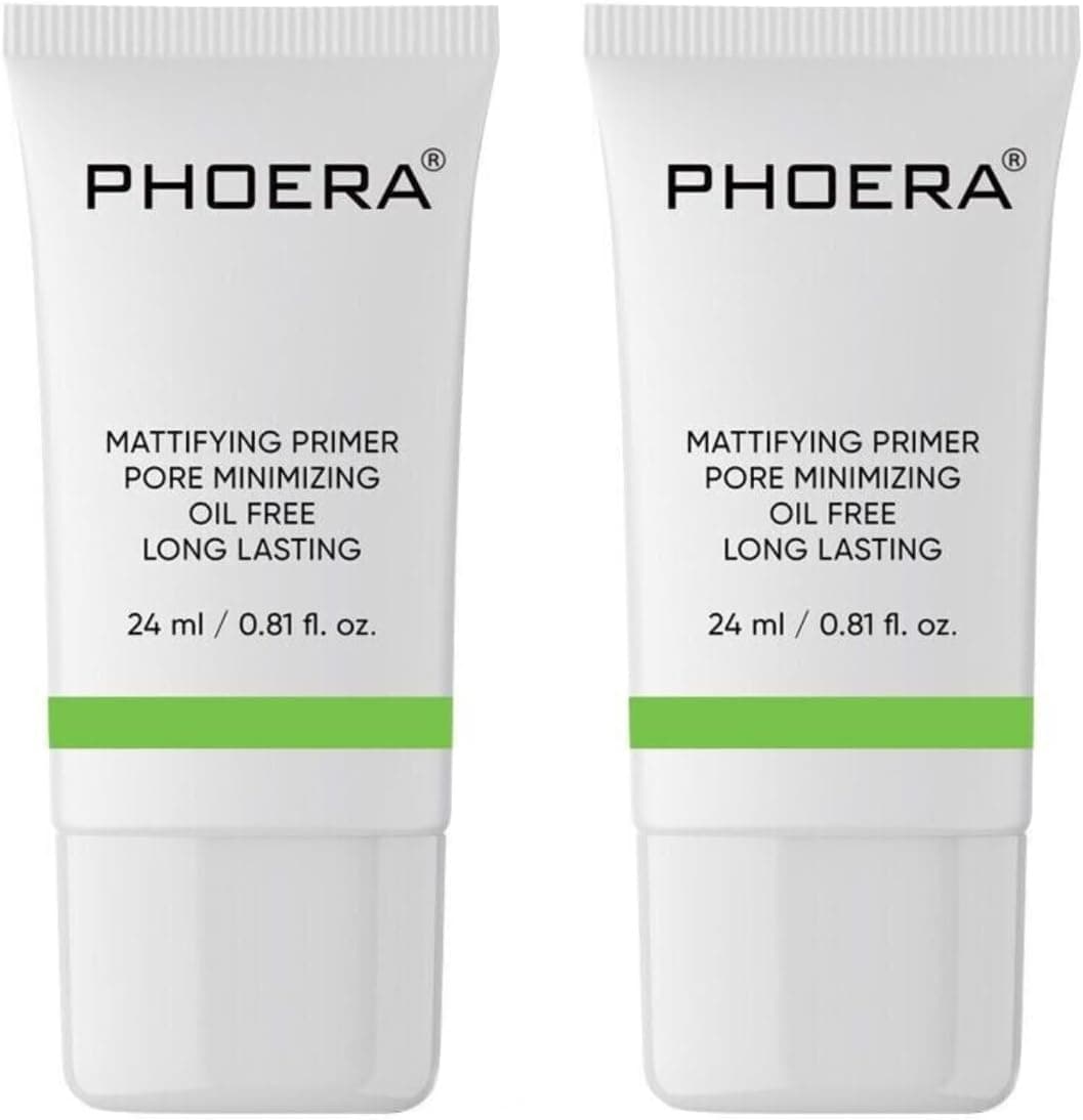 Glamza Phoera Matifying Face Primer TWIN PACK Pore Minimizing OIl Free Long Lasting Flawless Matte Finish