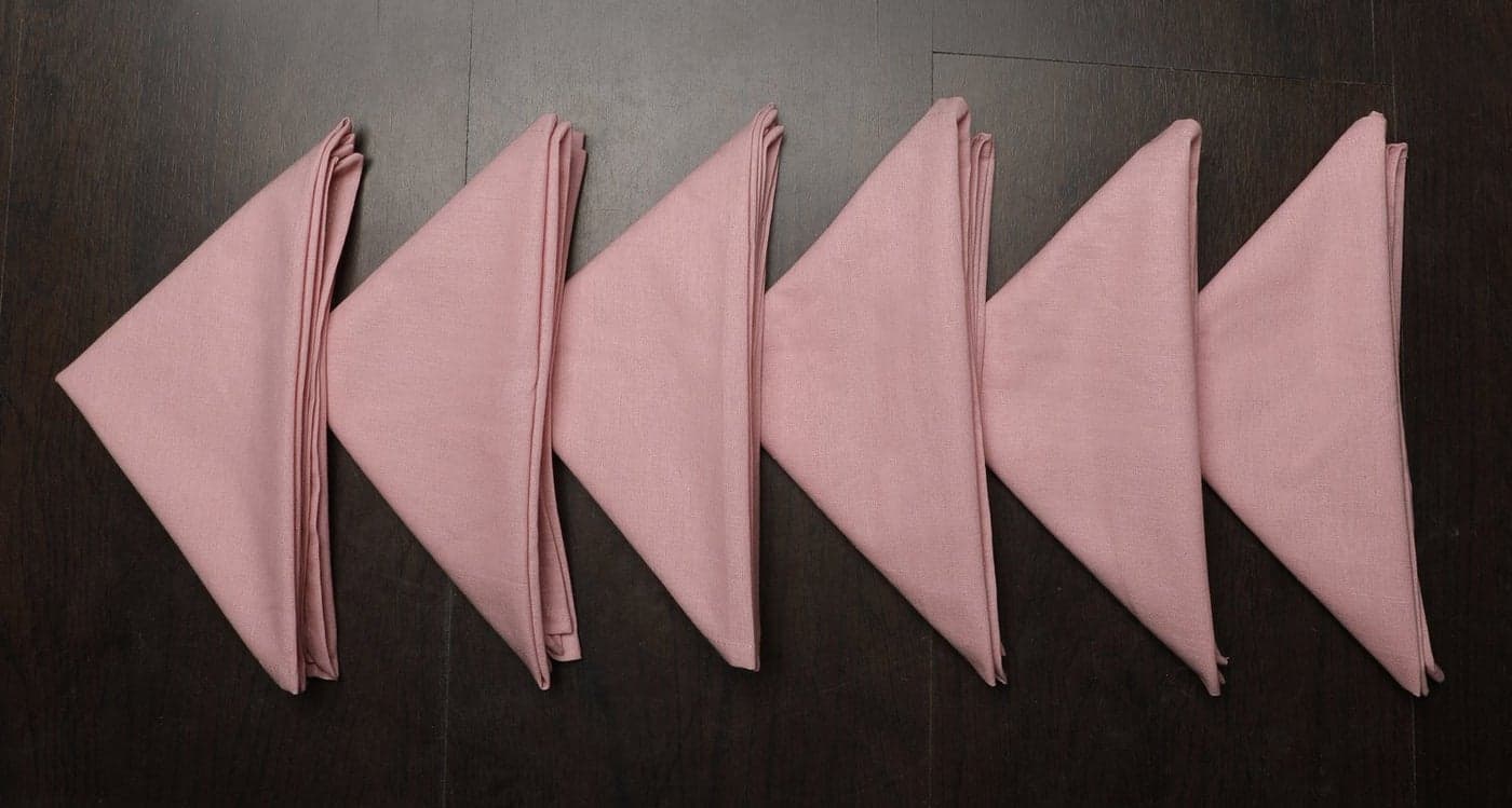 Dekor World Pink Cotton Napkin Set (Pack of 6)