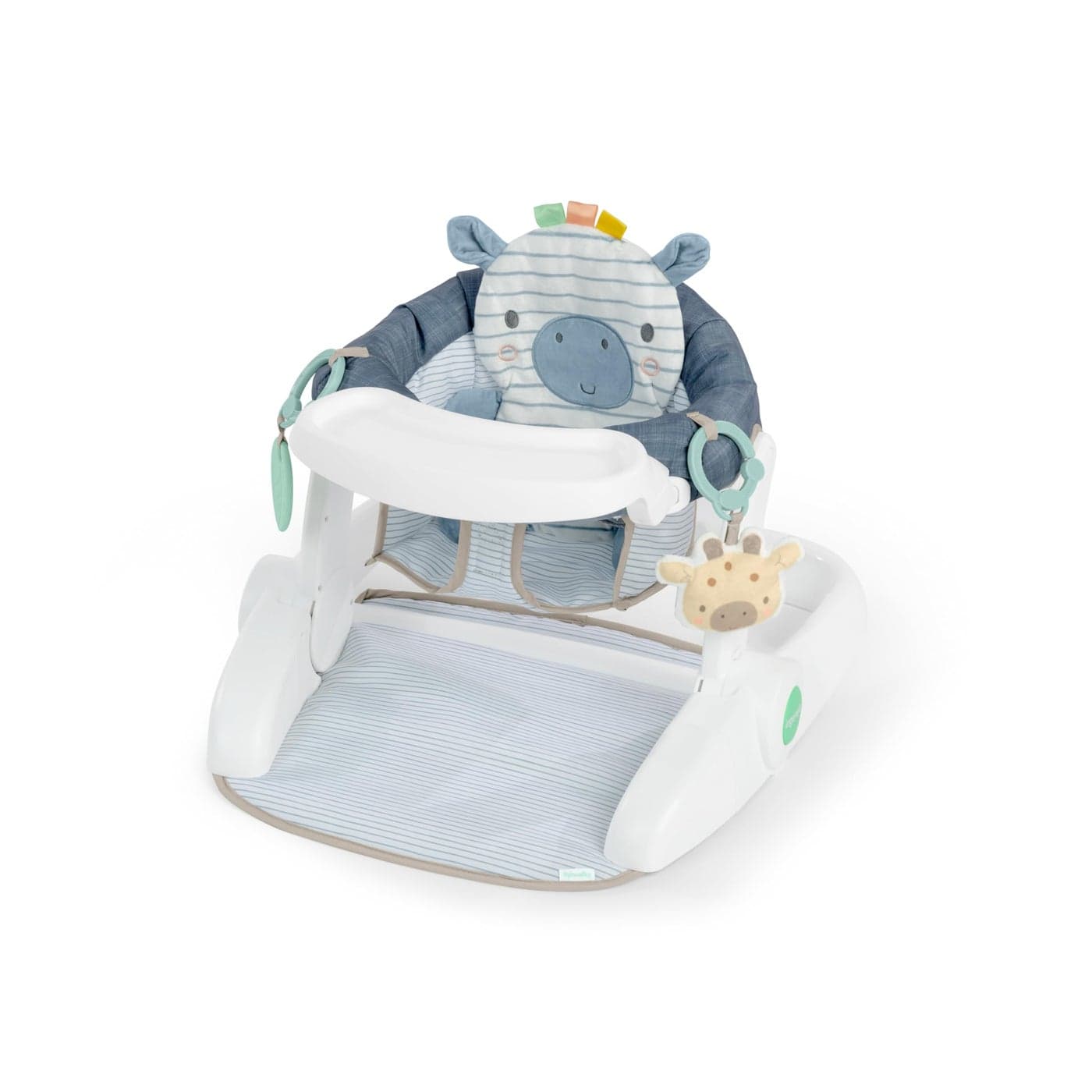 Ingenuity Prop Spot LearntoSit Floor Seat for Baby Removable Tray 2 Linkable Toys Tummy Time Mat Unisex for Ages 412 Months Casi