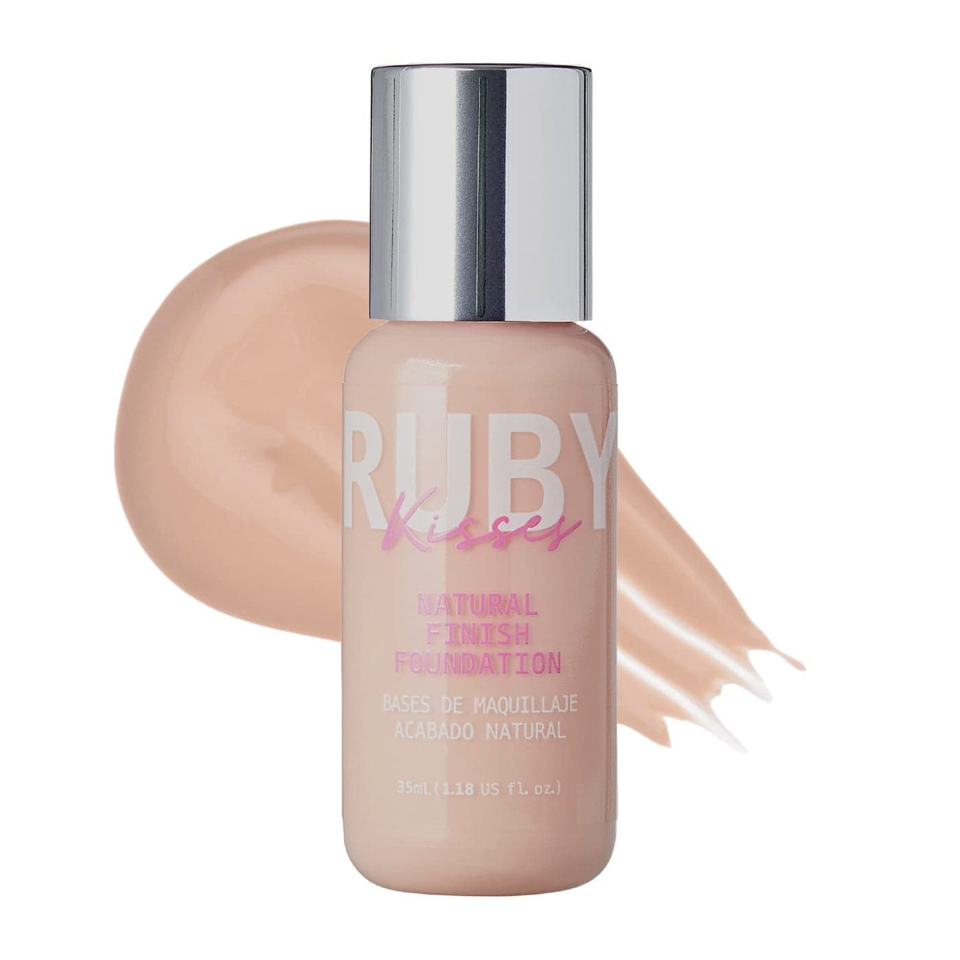 Ruby Kisses Liquid Foundation Medium Coverage Lightweight Natural Finish Face Makeup for All Skin Type Korean Makeup Ivory