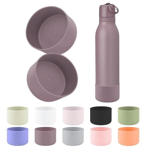 BKBY 2pcs Silicone Boot Compatible with Owala FreeSip Twist 24oz, Anti-Slip & Anti-Scratches Protective Sleeve Bottom Cover for Owala FreeSip Twist Water Bottle