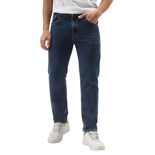 Urbano Fashion Men's Dark Blue Slim Fit Washed Denim Jeans Stretchable (jeanslmtwl-dblue-34)