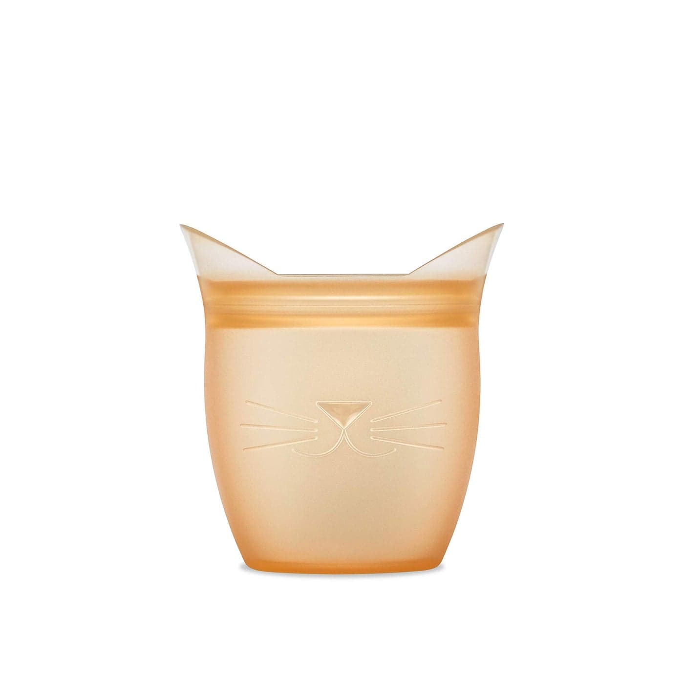 Zip Top Reusable 100 Silicone Baby Kid Snack Containers The only containers that stand up stay open and zip shut No Lids Made in the USA Orange Cat