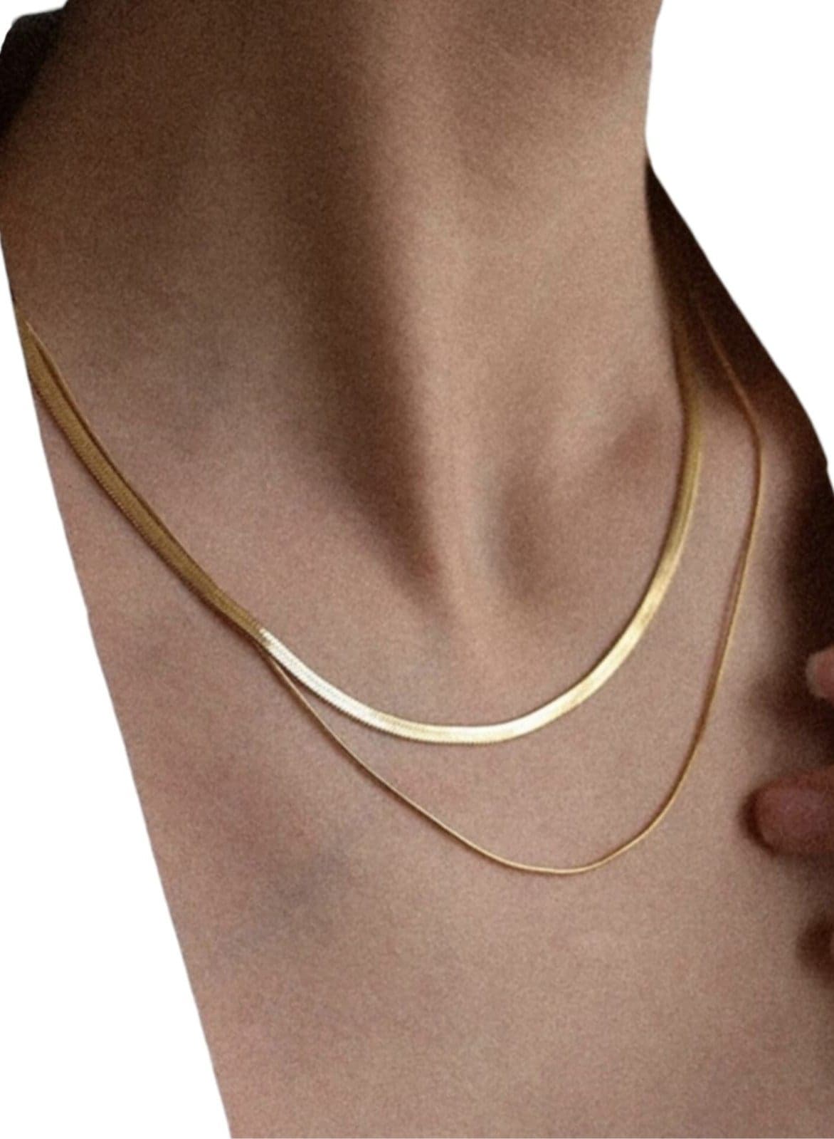 Snake Chain Layered Design Unique Stainless Steel Piece