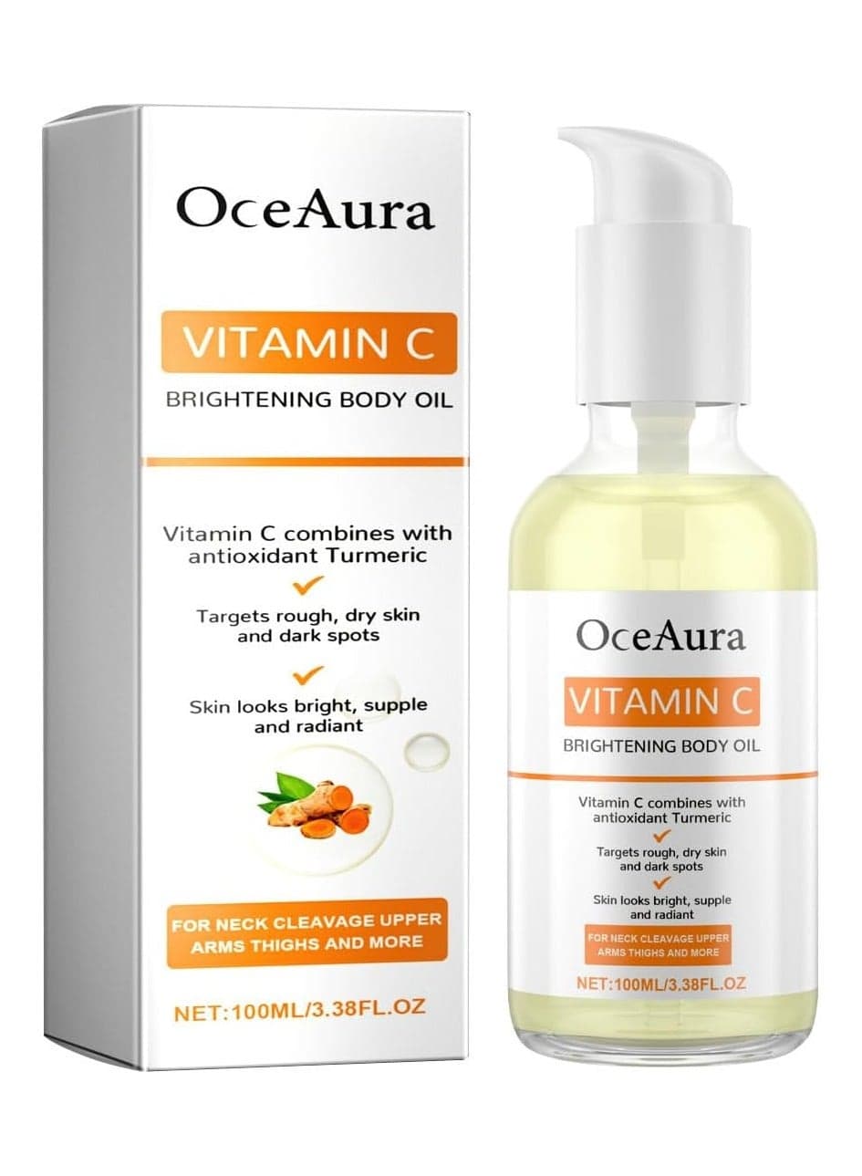 Essential Oils,Vitamin C Brightening Body Oil Skin Care Moisturizer Vitamin E And Turmeric Nourishing Brightening And Hydrating Body Oil To Improve 100ml