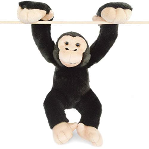 TigerHart Chance The Chimpanzee 14 Inch with Hanging Arms Outstretched Large Hanging Monkey Chimp Stuffed Animal Plush Ape
