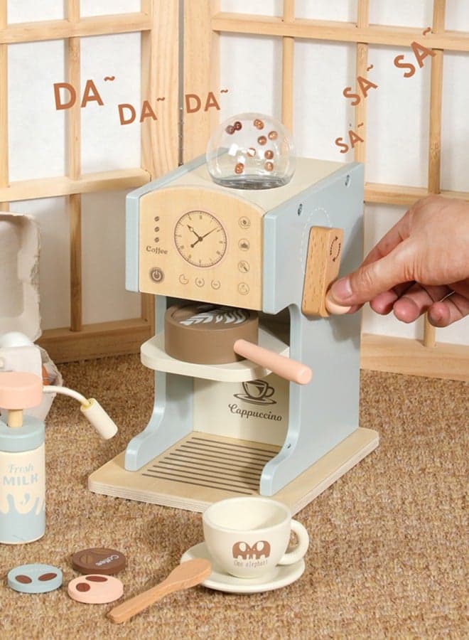 Wooden Children's Simulation Coffee Machine Experience The Joy Of Coffee Making