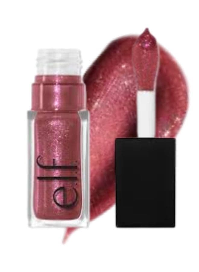 e.l.f. Glow Reviver Lip Oil – Divine Wine (Sheer Berry Wine Tint) Hydrating High-Shine Nourishing Lip Oil with Squalane & Fruit Oils – 7.6 ml
