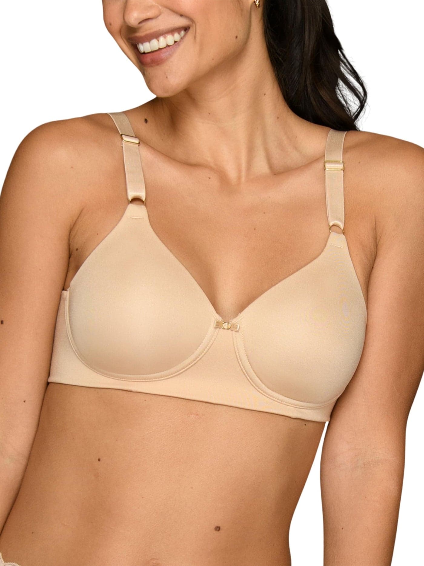 Vanity Fair Women's Full Coverage Beauty Back Smoothing Bra (34B-42D), Wirefree-Beige, 36C