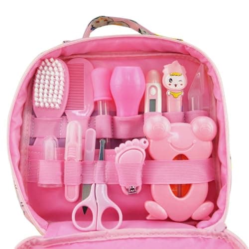 ZELINYE Baby Grooming kit Set Infant Baby Grooming Tools Newborn Manicure Set Baby Healthcare Nail Clippers Hairbrush Tool Set13PCS