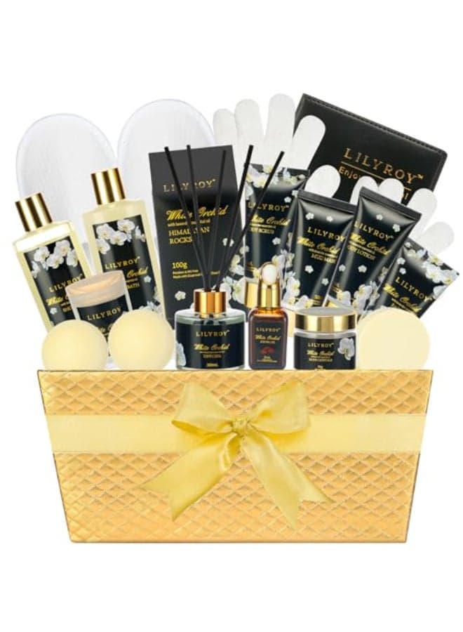 Valentines Day Gifts for Women 18Piece Luxury Gold Spa Gift Set Premium Bath Collection Fathers Day Mothers Day Gift Birthday Gifts Christmas All Occasion Ultimate Holiday Gift