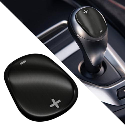 Surosha Auto Gear Shift Knob Cover Sticker Stainless Steel Car Center Control Gear Lever Cover Car Selfadhesive Sticker Accessories for Chevy Equinox 20182020 Chevy Cruze Black Titanium Brushed