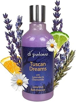 Vegan Tuscan Dreams Bath Essence 300ml Foaming Bubble Bath Luxury Shower Gel Body Wash with Nourishing Skin Care Bath Foam Gifts for Her Relaxation Gifts for Women