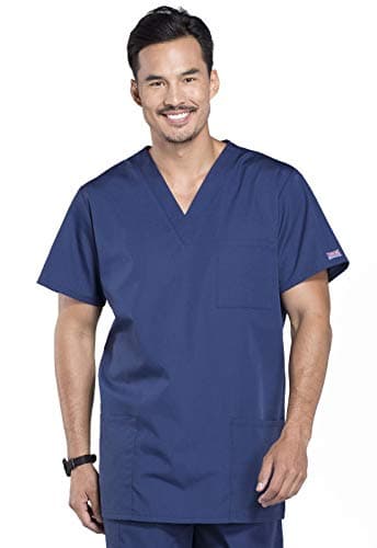 Cherokee Originals Unisex V-Neck Scrubs Shirt, Navy, X-Large