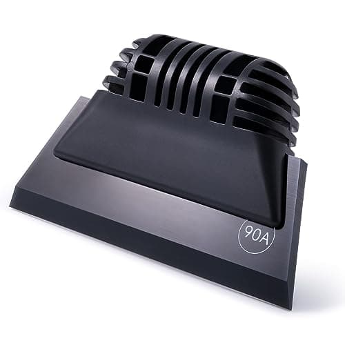 FOSHIO Black Small Squeegee, Non-Slip Handle Rubber PPF Squeegee for Window Cleaning, Shower Glass Door, Car Windshield
