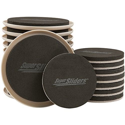 Super Sliders 4714095N Medium and Large Reusable Furniture Moving Kit for All Floor Types Move Heavy Furniture Quickly and Easily Linen 20 Pack