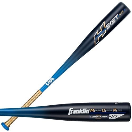Franklin Sports Metal Youth Baseball Bat Heist Kids Bats for Ages 812 2 58 Inch Big Barrel Youth Drop 10 Aluminum Bats USA Baseball Approved 29 Inch 19oz Royal 1000