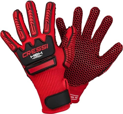 Cressi HEX Grip Gloves Red L