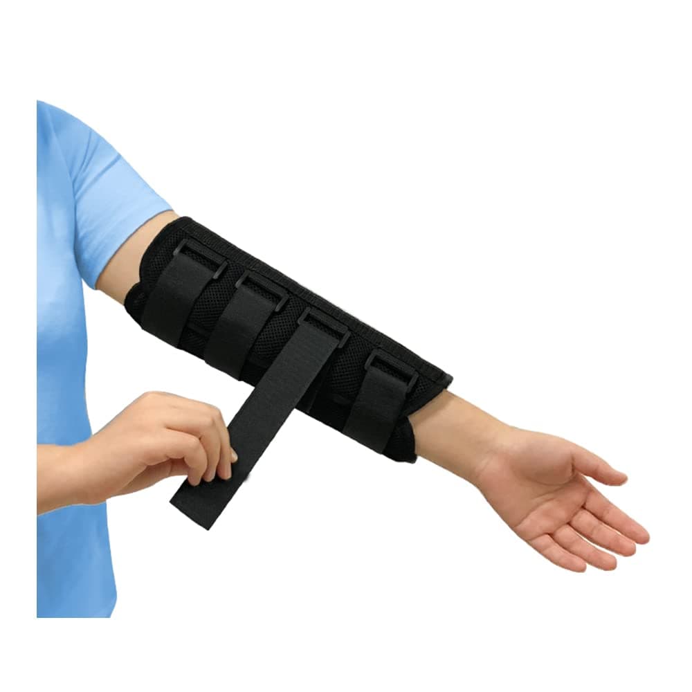 Mybow Elbow Brace for Cubital Tunnel Syndrome Night Arm Splint Elbow Immobilizer for Ulnar Nerve Entrapment Tennis Pain Relief Elbow Stabilizer Arm Nightime Support for Sleeping Women Men Medium