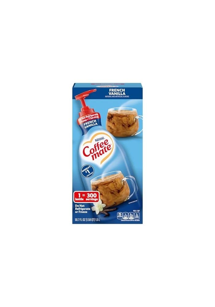 Nestle Coffee Mate Coffee Creamer French Vanilla Concentrated Liquid Pump Bottle Non Dairy No Refrigeration 507 oz