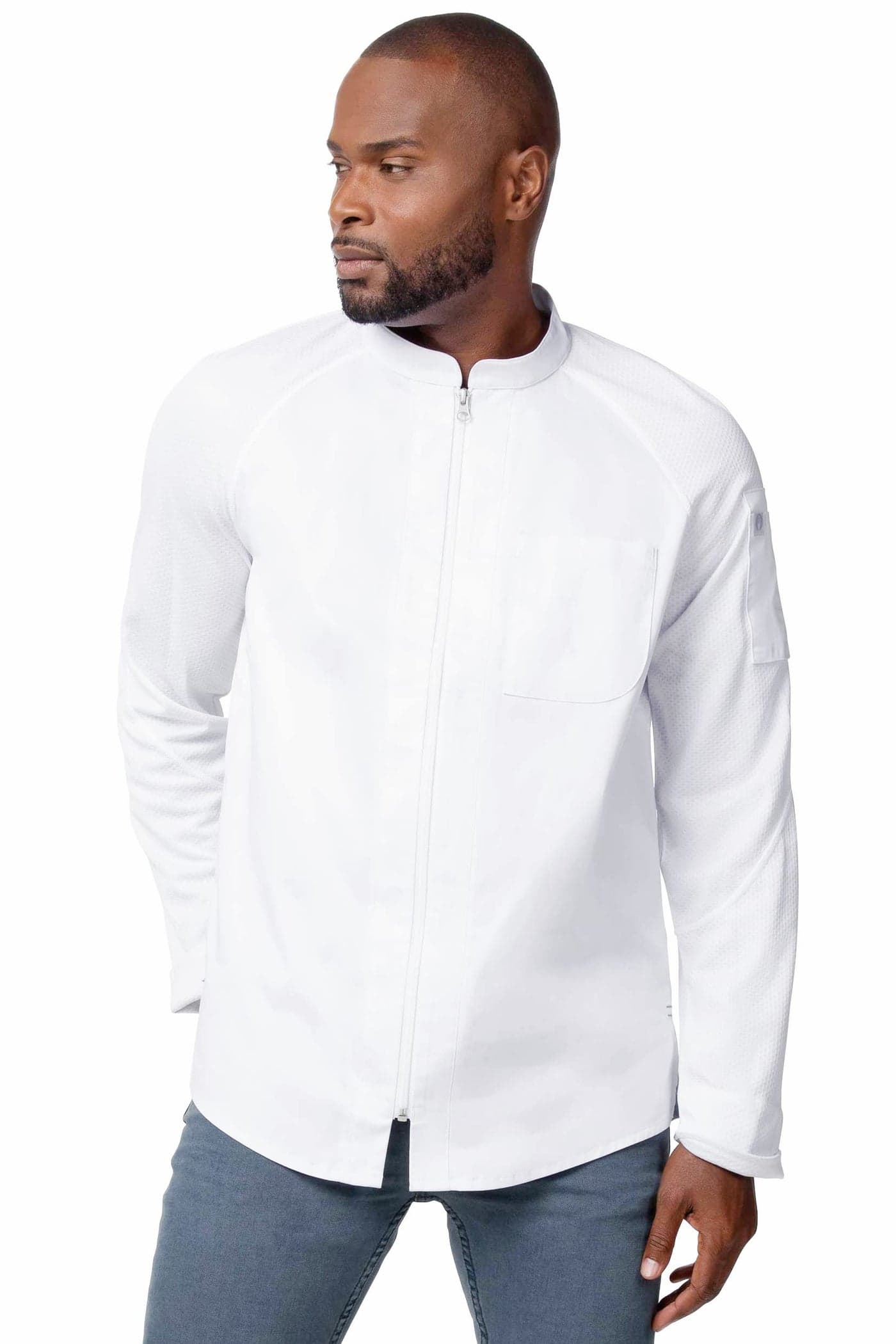Chef Works Men's Nepal Chef Coat, White, Large