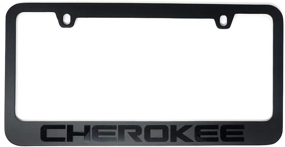 Eurosport Daytona Jeep Grand Cherokee License Plate Frame - Black with Black