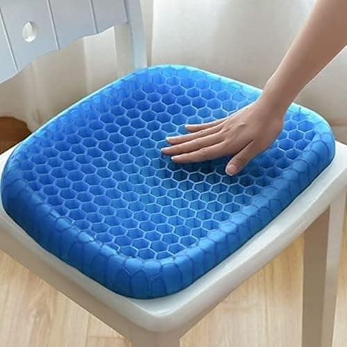 AZRMOH Gel Seat Cushion Tailbone Comfort, Air Circulation Silicone Gel Sitter with Non-Slip Cover Orthopedic SeatCushion Reduces Sciatica Pain,Lower Back, Spine, Hip Pain,Posture Correction