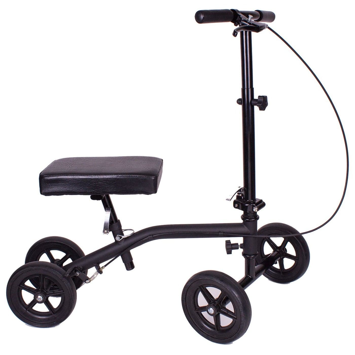 Carex Economy Rolling Knee Walker with Comfortable Padding Steerable Knee Scooter for Foot Injuries with Hand Brake Crutch Alternative