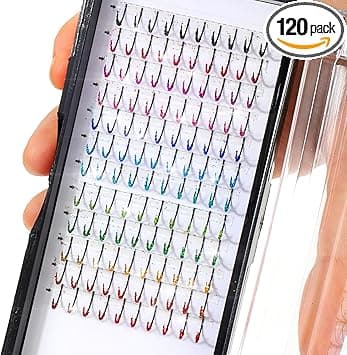 Qianyu Glitter Lash Extensions Laser 12 Colored Wide Individual Mix Spike 15mm Eyelash Extension Professional Supplies D Curl DIY Eyelash Extensions Single Classic Eye Lash for Personal Makeup
