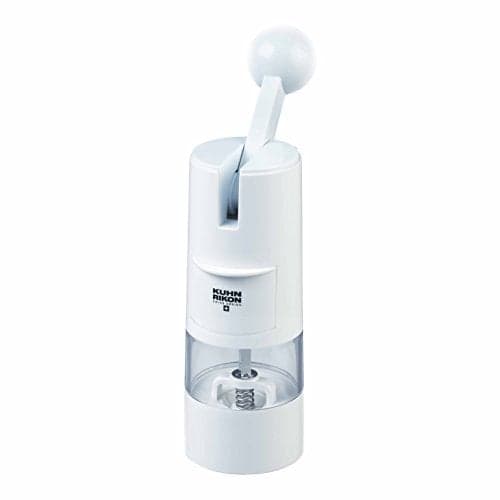 Kuhn Rikon High Performance Ratchet Grinder, White, 8.5 x 2.25 inches, Model 25551 – Ergonomic, One-Handed Operation, Ideal for Salt, Pepper & Spices