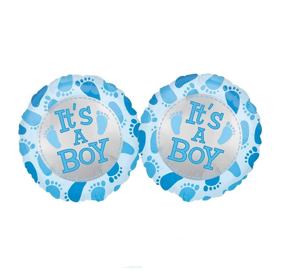 AMFIN (Pack of 2) Its A Boy Foil Balloon/Baby Shower Balloons/Baby Shower Decoration Material, Blue