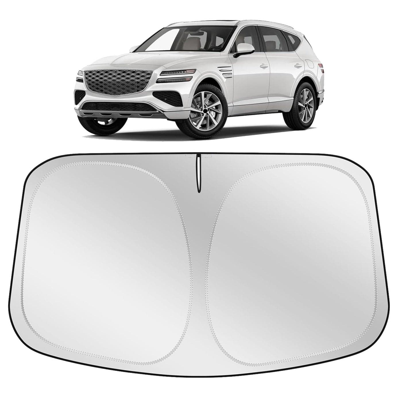 XHRING Windshield Sun Shade Sunshade Compatible with Genesis GV80 2026 2025 20242021 Accessories Car Front Window Sun Shield Cover