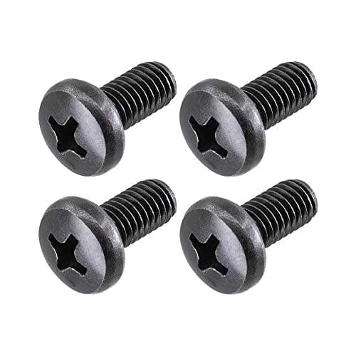Black License Plate Screws for BMW and Tesla, Phillips Machine Pan Head 18-8, Stainless Steel, M5-0.8 x 12 mm Bolt (Pack of 4)